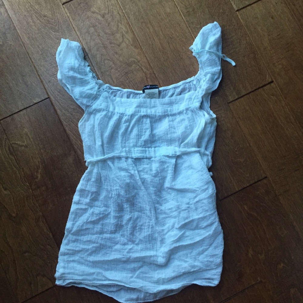 NWOT white babydoll top